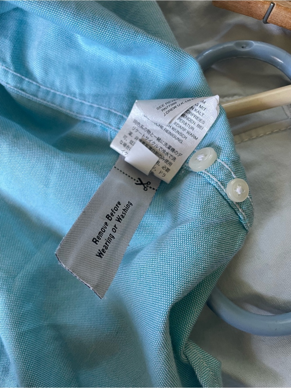 J Crew Aqua Button-down Oxford